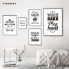 Self Inspirational Quotes Prints Posters Motivational Letters Canvas Painting Modern Wall Pictures For Living Room Home Decor Art