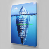 HD Printed 1 piece Canvas self inspirational quotes Quote Poster Ice Mountain Underwater Painting self motivation quotes