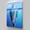 HD Printed 1 piece Canvas self inspirational quotes Quote Poster Ice Mountain Underwater Painting self motivation quotes