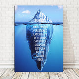 HD Printed 1 piece Canvas self inspirational quotes Quote Poster Ice Mountain Underwater Painting self motivation quotes