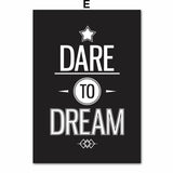 Self Motivation Quotes Wall Art Canvas Painting Nordic Posters And Prints Black White Wall Pictures For Living Room Decor